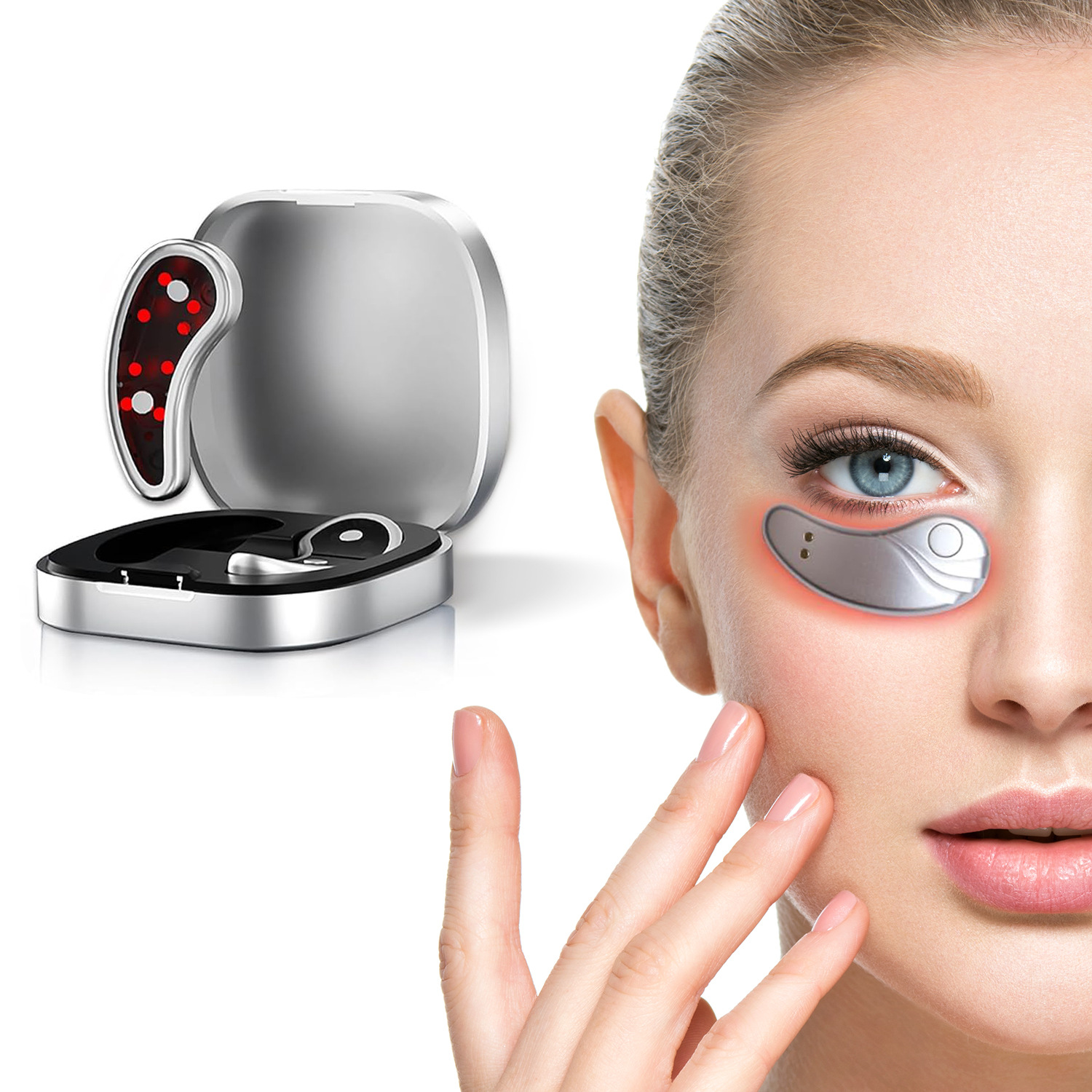 Nuevo dispositivo de belleza de ojos EMS eye adhesivo mini dispositivo de belleza de ojos microcompactación de corriente caliente protector de ojos círculos oscuros ligeros marcas de ojos image 6