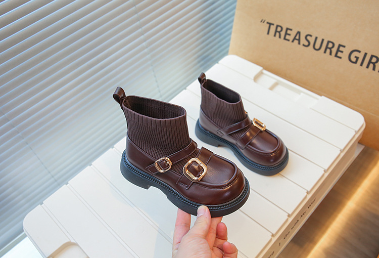 Mädchen Stiefel Modische Sock Boots Für Kinder Herbstschuhe_voghion.com