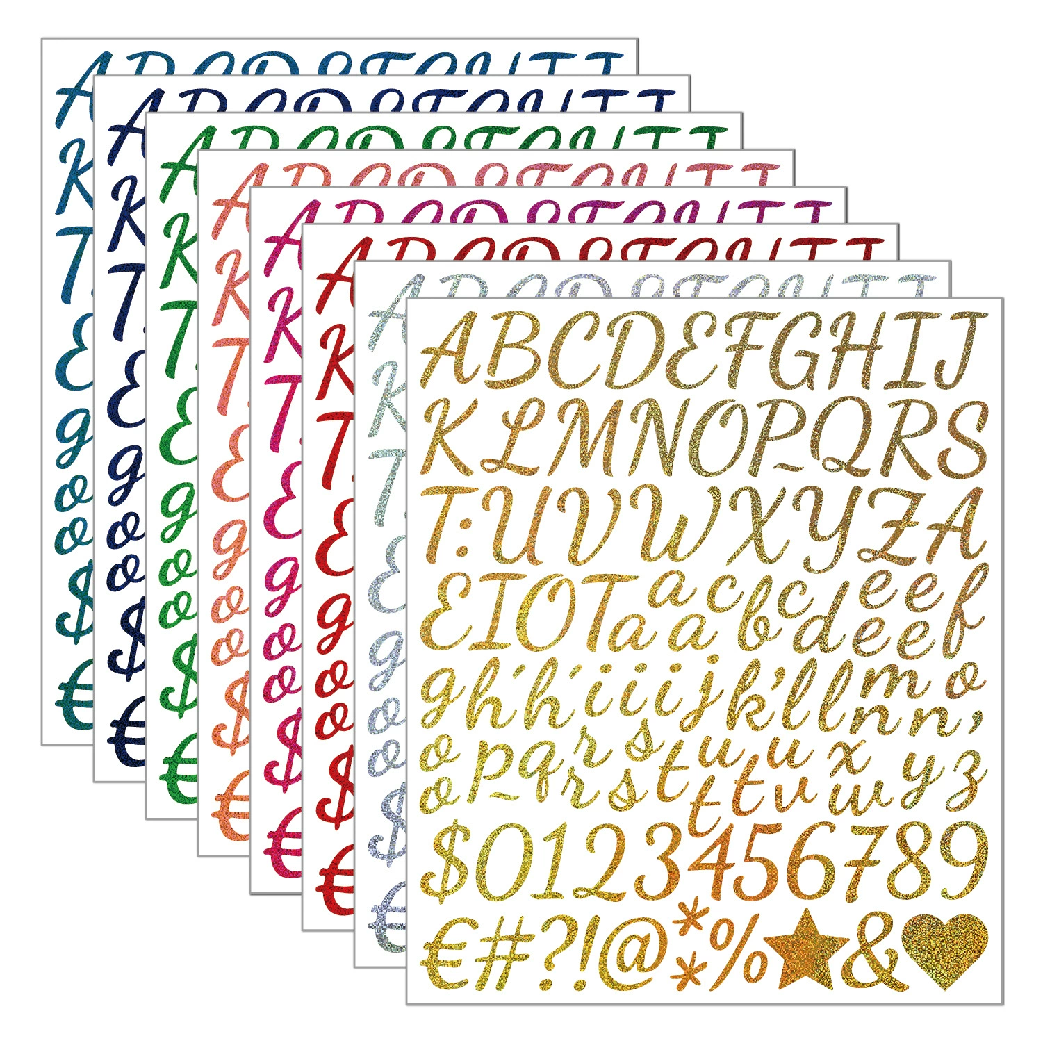 1inch рукописные золотые песочные наклейки с буквами, самоклеящиеся блестящие наклейки для выпускного кепки, украшения для рукоделия, подарок, наклейки с буквами «сделай сам»