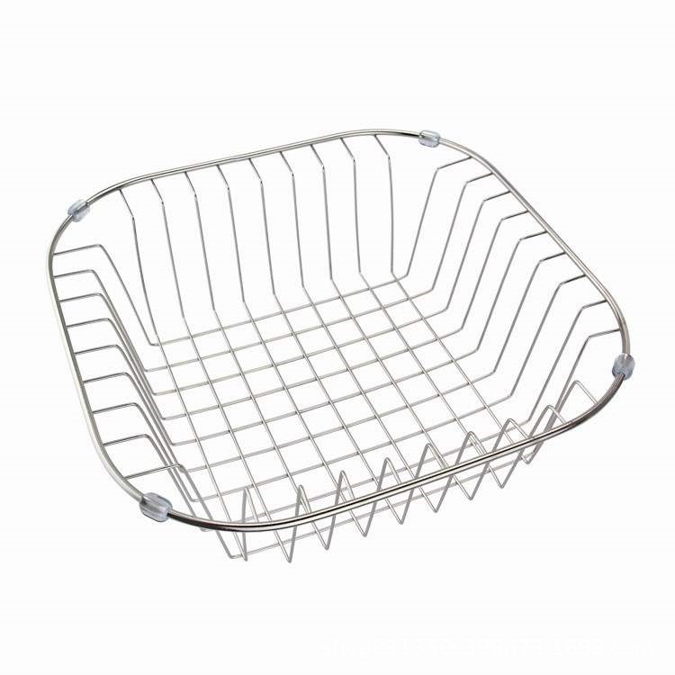 厨房不锈钢水槽不锈钢沥水篮水果置物架圆形栏家用网篮虑表面加工