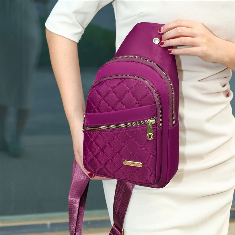 Bolso de pecho de moda simple transfronteriza, bolso de hombro de diamante simple, bolso de hombro de viajes diarios.