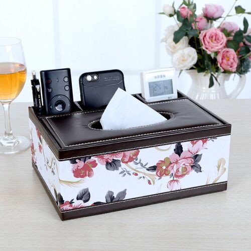 Multi-purpose paper towel holder living room item storage box living room coffee table remote control storage box leather tissue box