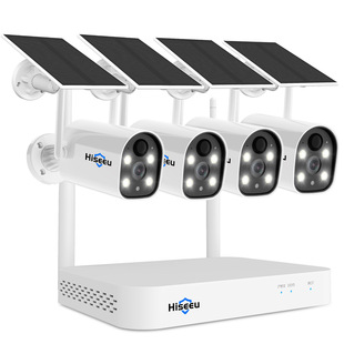 Solar battery wireless monitoring suit low power outdoor WiFi camera HD 4MP full color night vision
