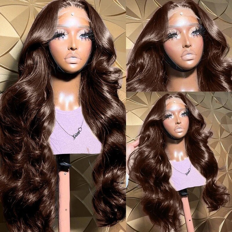 Manufacturer's One-Piece Wholesale Export Hot-Selling 13*4 Front Lace Wig Headgear for Women with Black Medium-Parted Big Waves