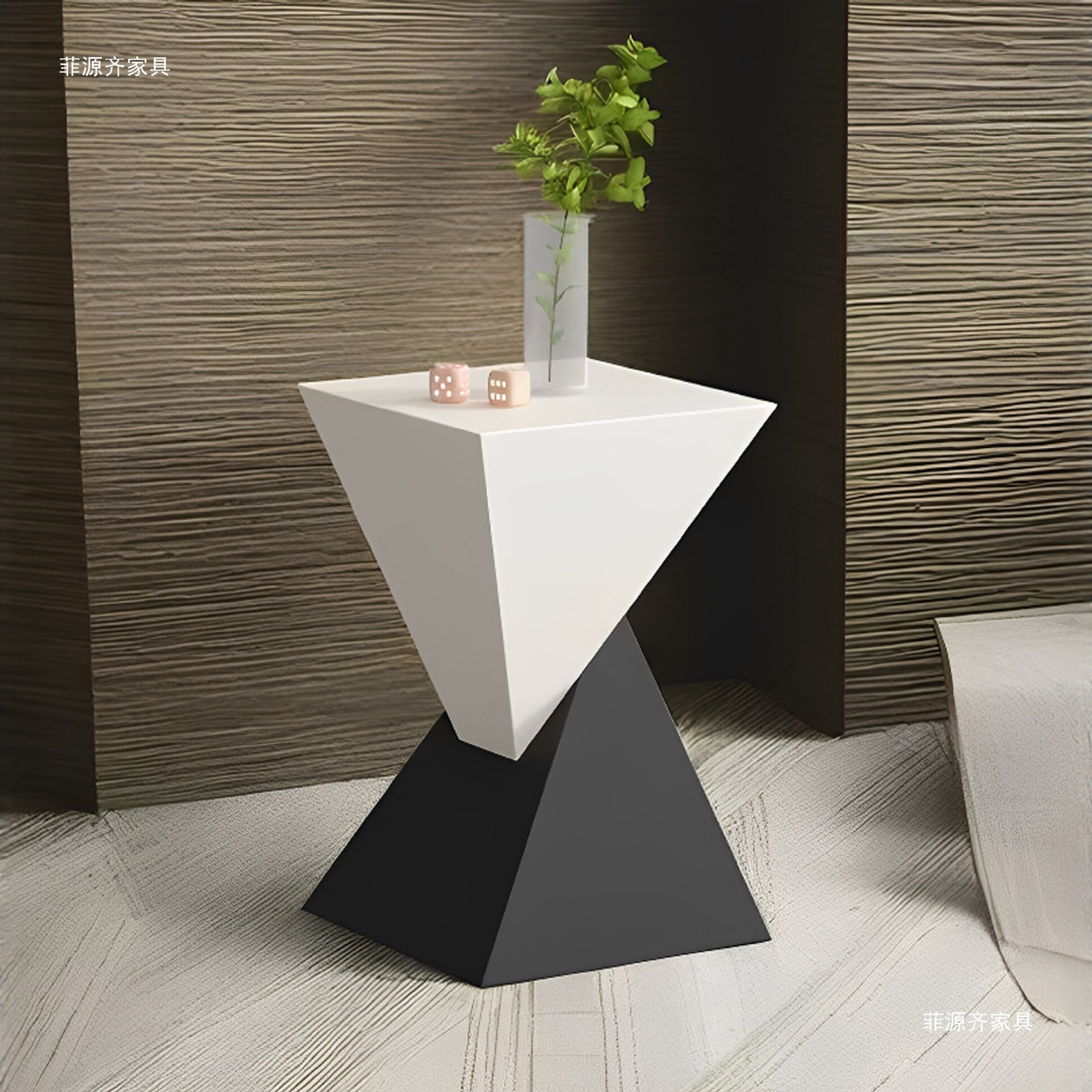 Italian Minimalist Modern Minimalist Style Living Room Geometric Designer Small Apartment Table Square Bedside Table Creative Table Coffee Table