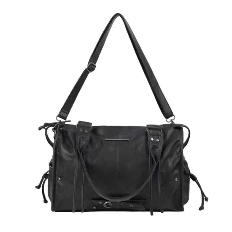 One-shoulder bag (Fancy Club) roomy retro style, adjustable strap, 5 colors