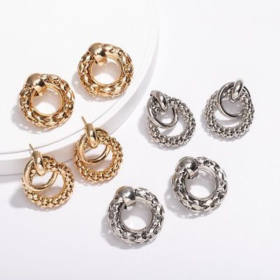 2022时尚新款欧美跨境潮流金属耳钉耳环精致简约个性创意耳饰女|ms