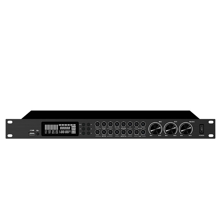 プロフェッショナルプリアンプエフェクターマイクアンチハウリングBluetoothリバーブDSPホームKTVオーディオデジタルイコライゼーション処理|undefined
