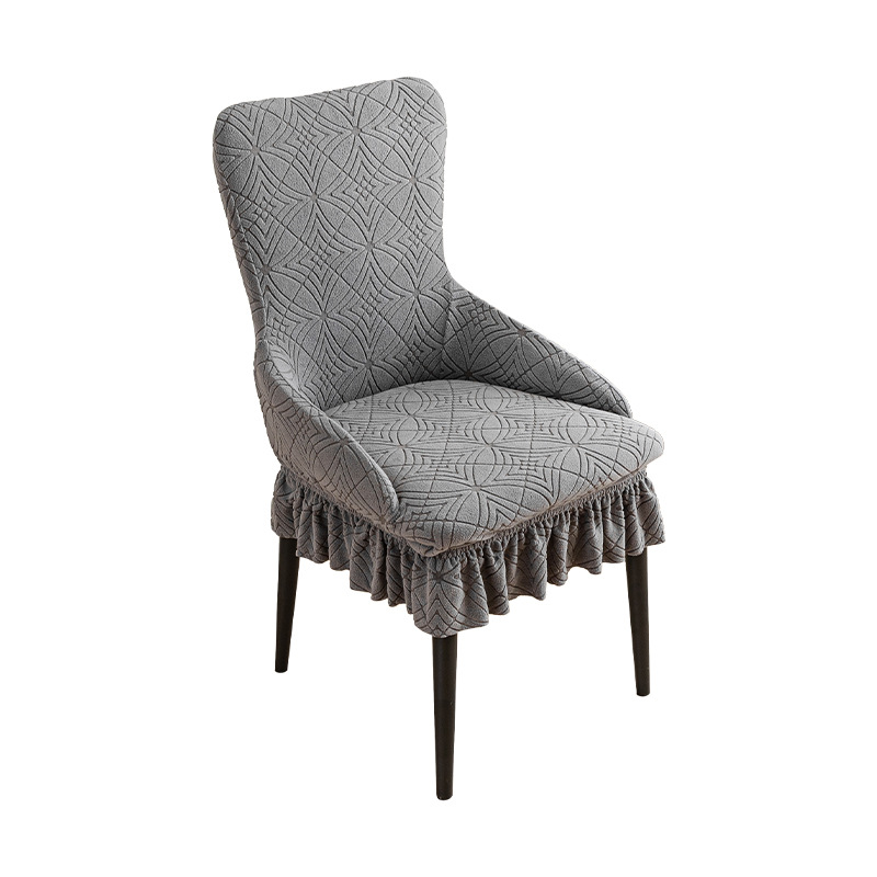 Personalizada forma de reposabrazos elásticos cubierta de silla cubierta de silla gruesa de vello de grano agitado falda de reposabrazos ligera colgante respaldo integrado
