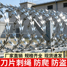热镀锌刀片刺绳刺网刺丝滚笼边境机场小区监狱围墙防爬防盗刺绳