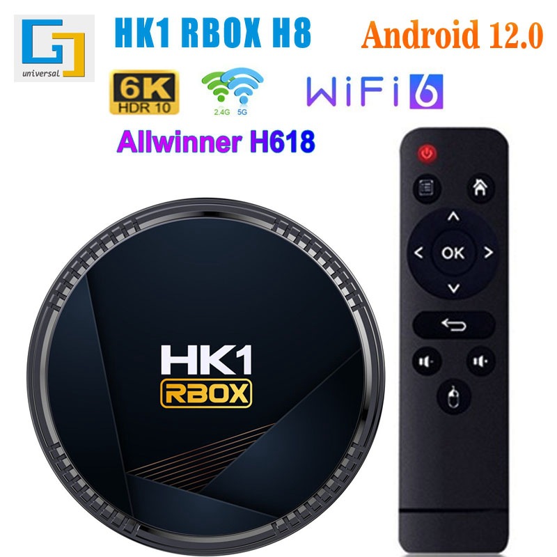 Cross-Border Hk1 H8 Tv Set-Top Box H618 Android 12.0 Tv Box 5Gwifi Bluetooth Tv Box Wholesale