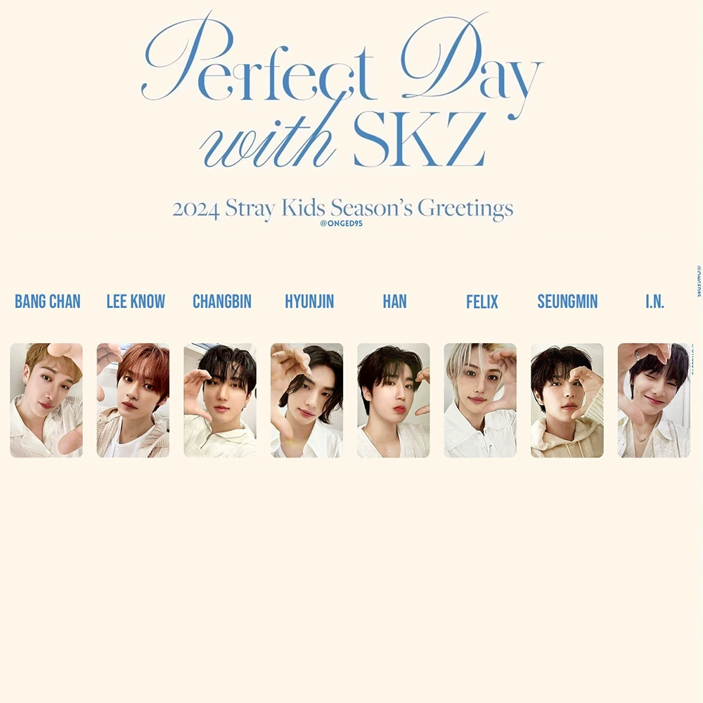 Набор фото-карт (Stray Kids) 2024 season's greetings, 8 шт., двусторонняя печать 5,4×8,6 см