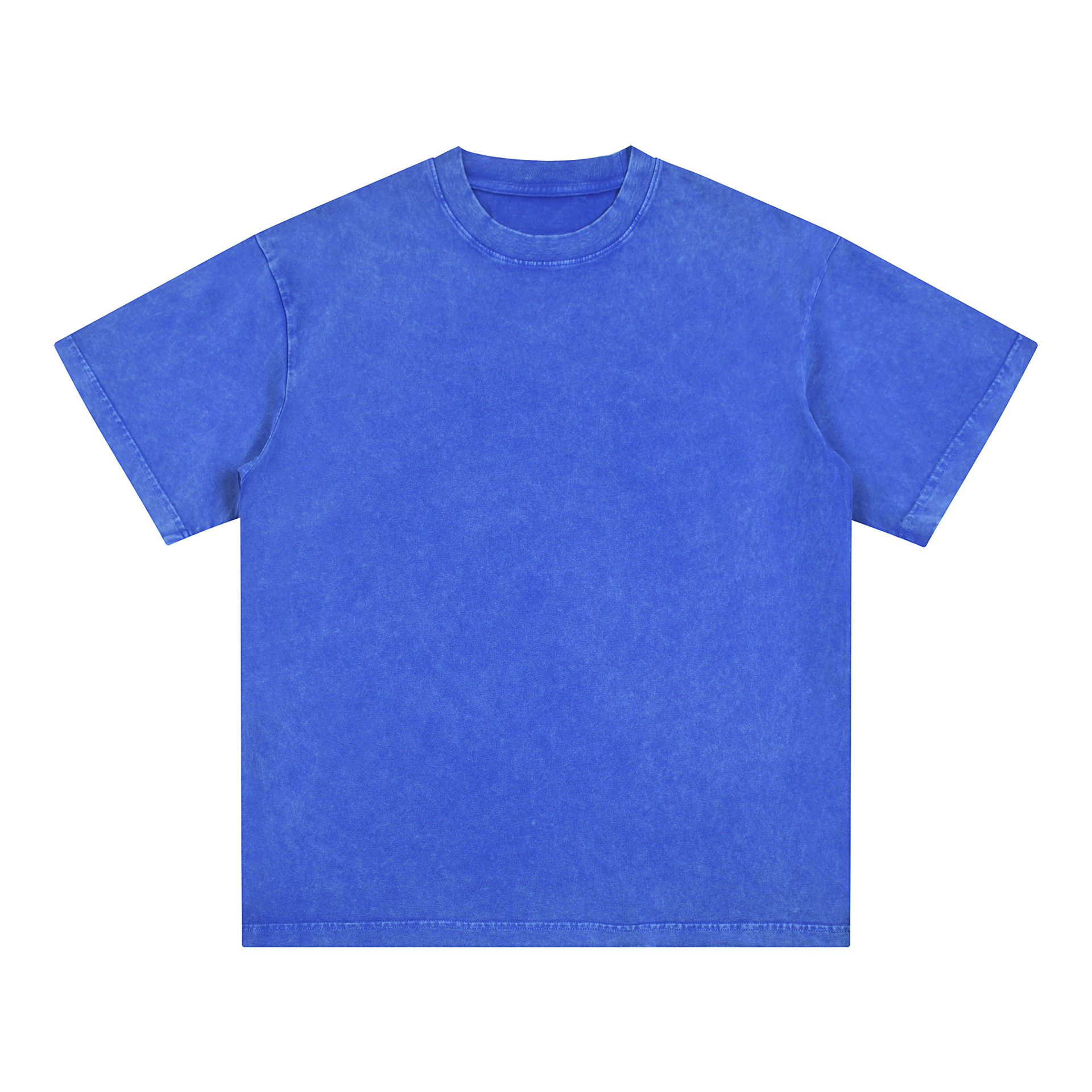 Transfronterizo europeo y americano pesado copo de nieve frito algodón retro lavado y viejo OVERSIZE camiseta de manga corta personalizada de marca de moda de bricolaje