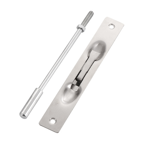 Stainless steel concealed bolt thickened invisible heaven and earth dark bolt household wooden door door anti-theft security door bolt hardware
