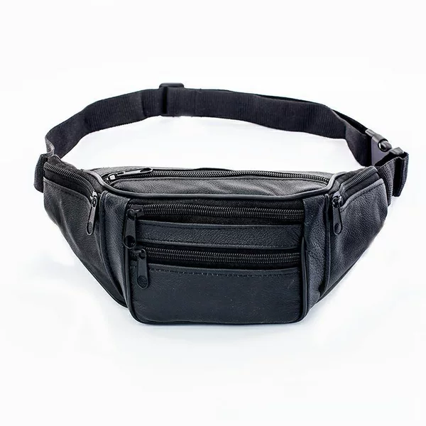 Leather Waist Bag, Crossbody Bag, Multifunctional Sports Running Outdoor Waist Bag, Cashier Bag, Outdoor Sports Bag