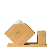 竹制纸巾盒创意多功能酒店餐厅商用居家民宿抽纸盒收纳牙签二合一