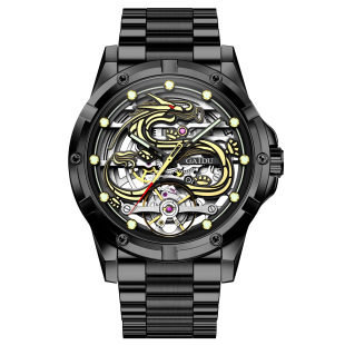Watch Men's Mechanical Watch Fashion Hollow Waterproof Automatic Mechanical Watch Luminous Personality Men's Watch Live Explosive Watch