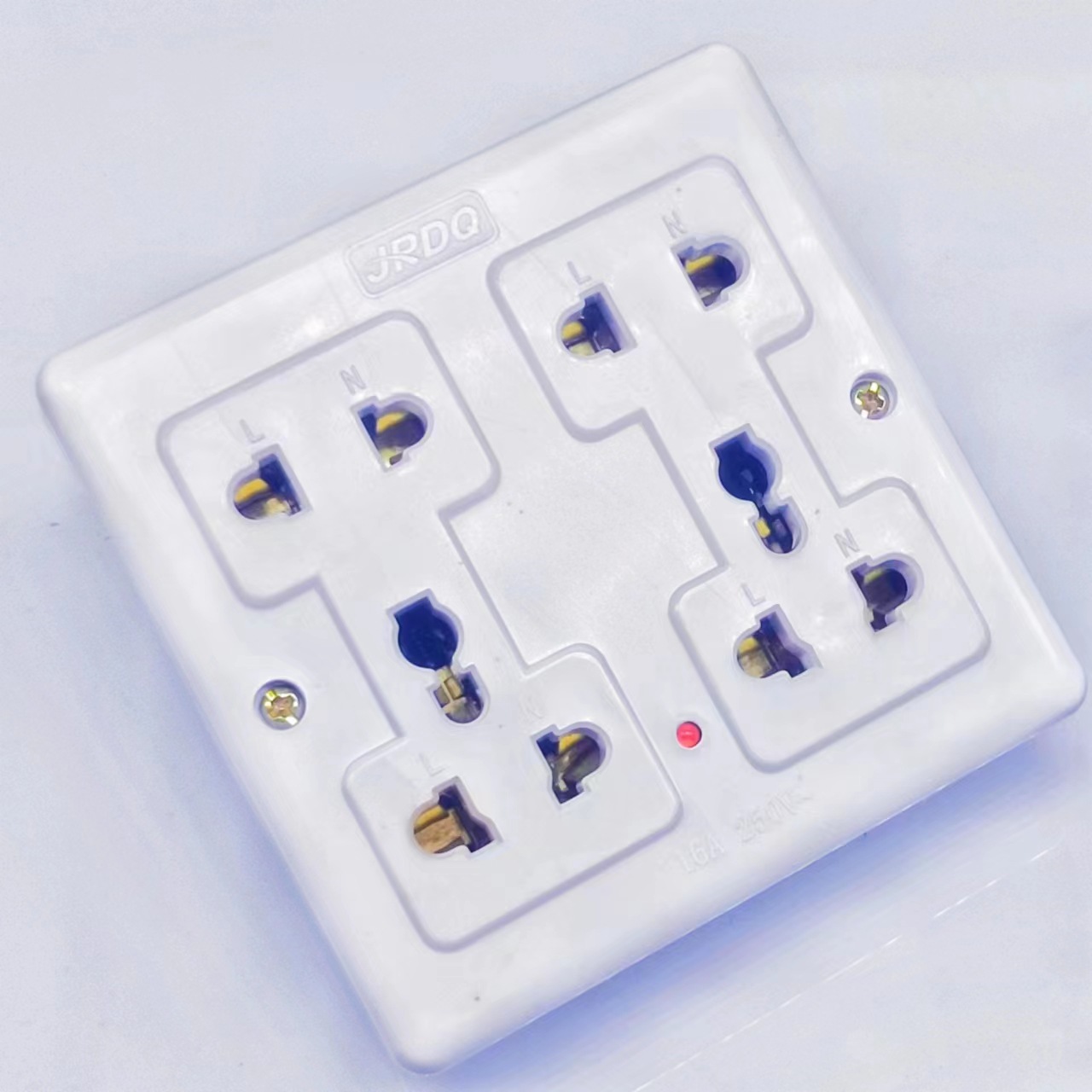 外贸泰国柬埔寨十孔插座双排带灯插排 欧式插孔 厂家批发