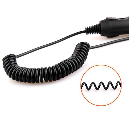 12V-24V car cigarette lighter plug to DC3.5X1.35 car charger spring car slingshot power cord