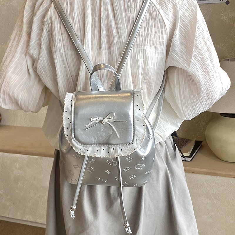 Mochila de encaje extranjero niñas lindas bolsas de arco bebés nuevas mochilas escolares de estilo universitario para niños