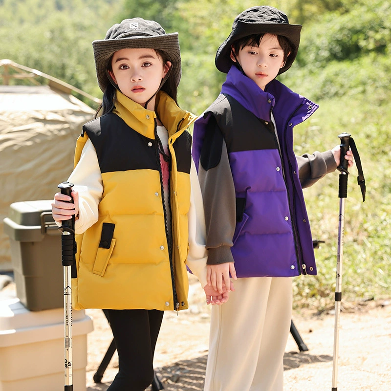 Детский пуховый жилет для детей 2024 новый осенний и зимний детский жилет