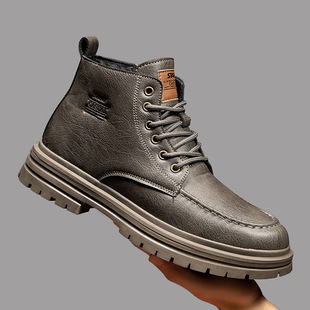 2023 autumn new outdoor work shoes men's high-top retro Martin boots men's sports casual British short boots