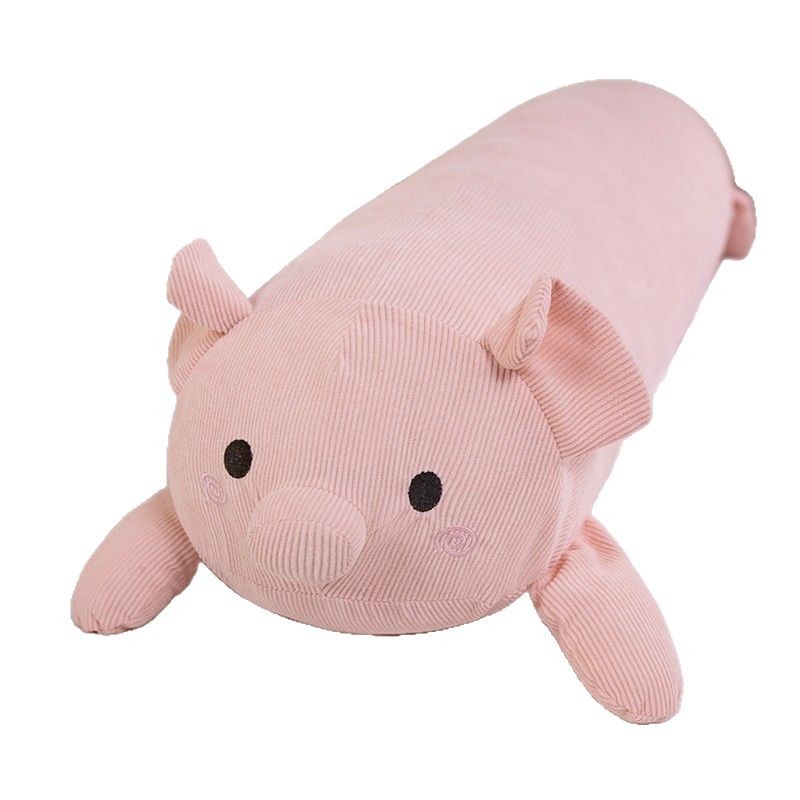 Almohada de cerdo de pana de dibujos animados Almohada de tira larga para dormir para niños Clip para dormir lateral para niñas Almohada para piernas Cojín para sofá junto a la cama