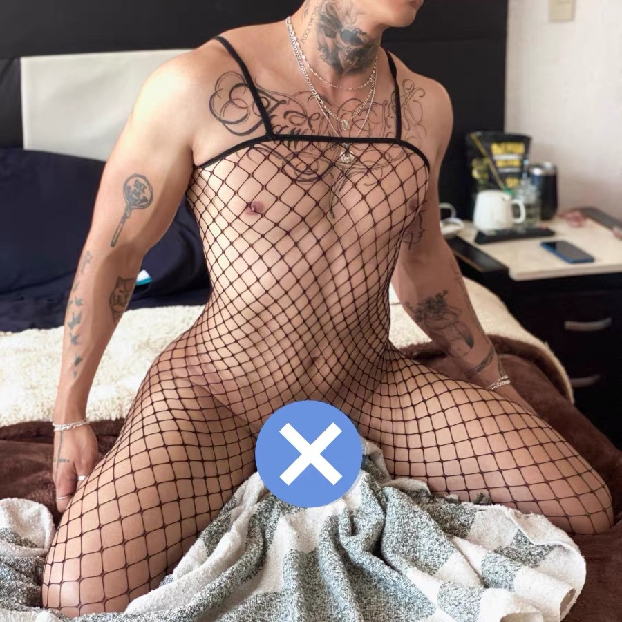 Men's One-Piece Suspender Fishnet Stockings with Tearable Suspenders, Open-Crotch Fishnet Stockings 5061