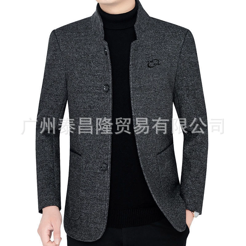 Amazon европейские и американские трансграничные новые костюмы в британском стиле, пиджак с воротником-стойкой, мужские повседневные топы, мужские куртки