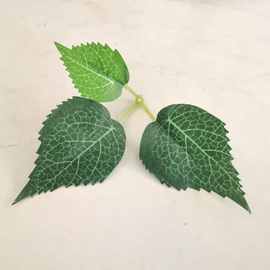 仿真植物仿真叶子 三叉绣球叶片 婚庆花手捧花绣球花绿叶配件批发