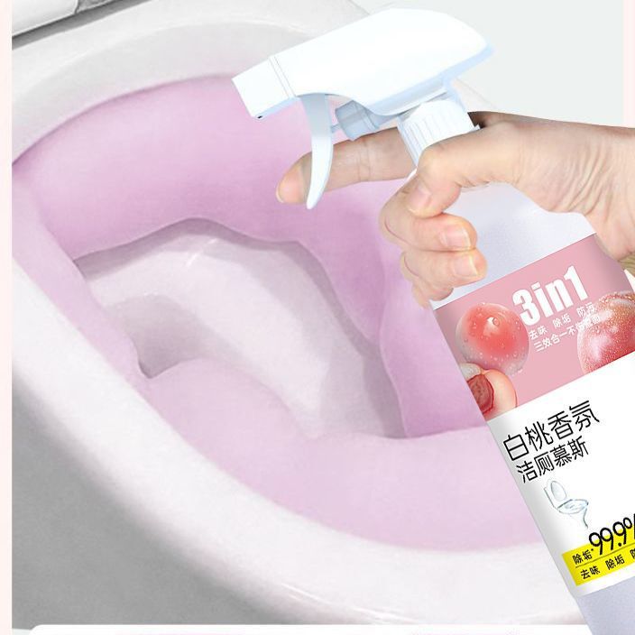 White Peach Toilet Mousse Cleaner, Toilet Cleaner, Descaling, De-Yellowing, Deodorizing, Household Bathroom Foam, 500g Pack