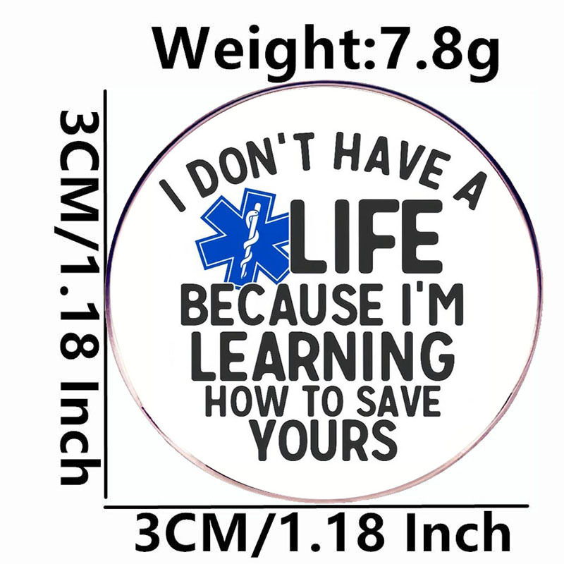 생명 핀 배지 금속 합금 배지 액세서리의 생명을 구하는 방법 브로치 스타 배우기