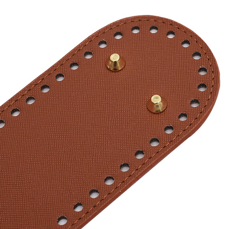 diy handmade woven bag bottom 26 * 8CM wholesale homemade bags PU leather hardware rivet accessories base bottom plate