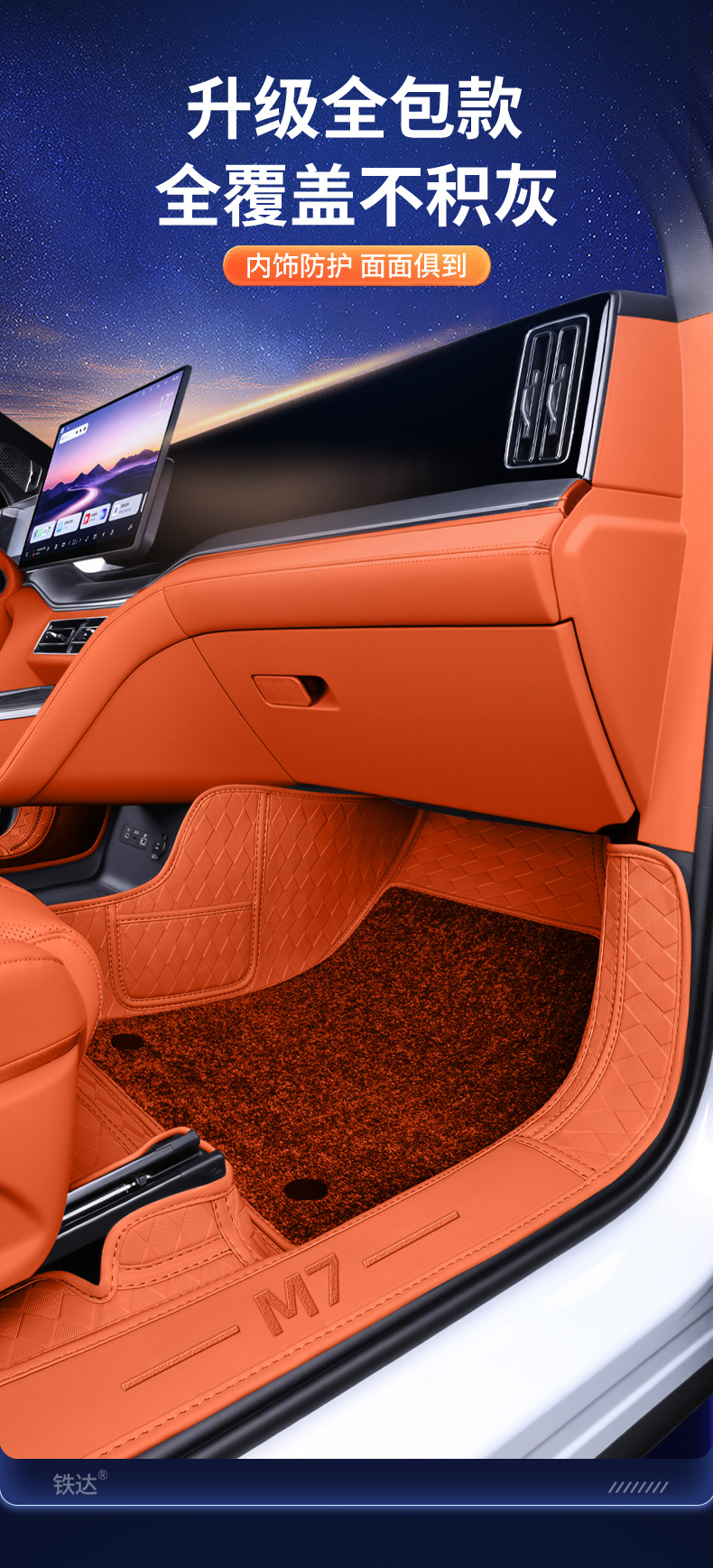 Suitable for 26 Models of Galaxy M7, Full-Coverage Floor Mats for Galaxy M7 Car Modification Interior, Special Carpet Car Floor Mats