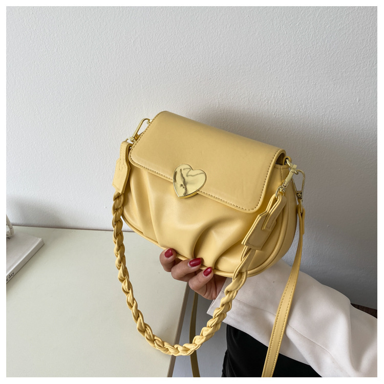 Vente En Gros Coeur Boucle Plier Une Épaule Messager Petit Sac Rond Nihaojewelry display picture 128