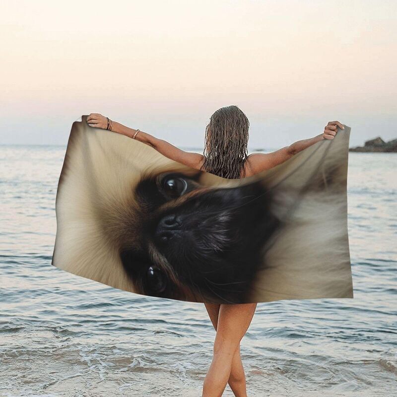 Cute Beijing Dog Print Microfiber Quick-drying Bath Towel Absorbent and Soft Perfect for Travel Beach and Home Cute Beijing Dog Print Microfiber Quick-drying Bath Towel Absorbent and Soft Perfect for Travel Beach and Home