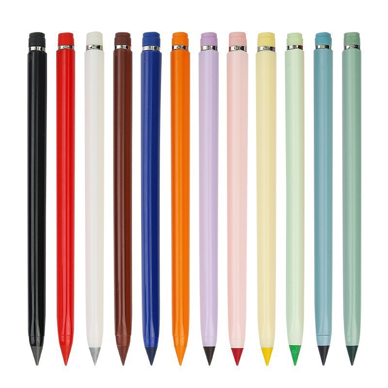 12 color eterno lápiz borrable color plomo positivo postura lápiz pluma de color de los niños no hay necesidad de cortar estudiante lápiz de pintura