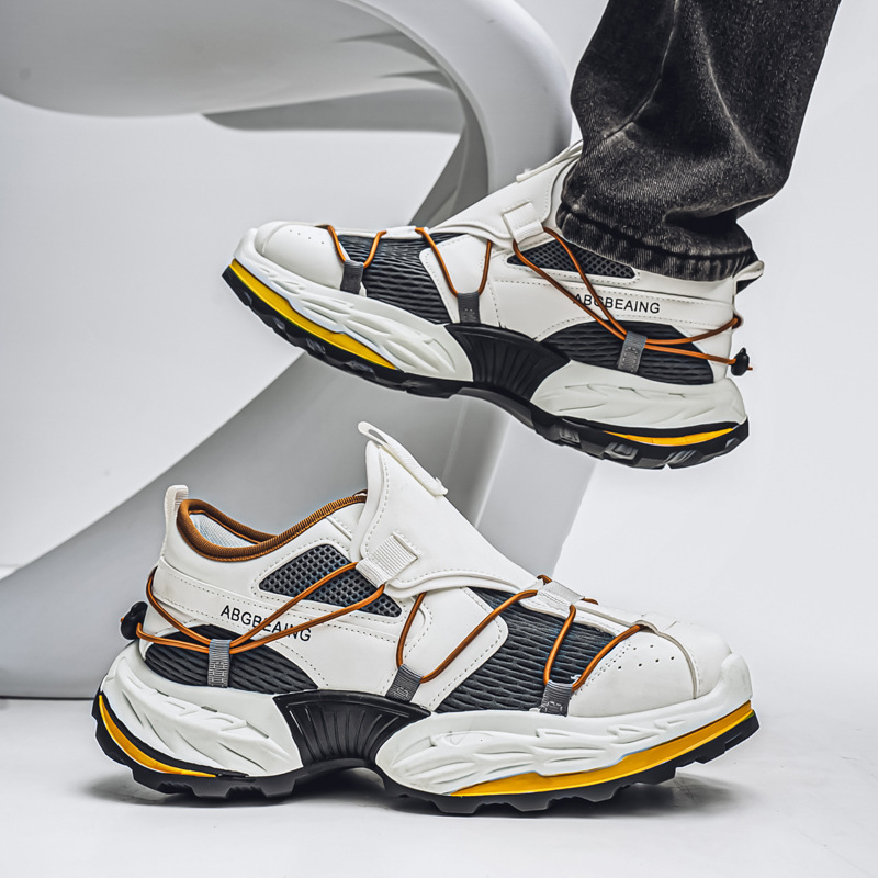 Zapatos de papá de alta gama casuales de moda para hombres, marca de moda de verano, zapatos al aire libre funcionales de nicho, zapatos deportivos transpirables de moda