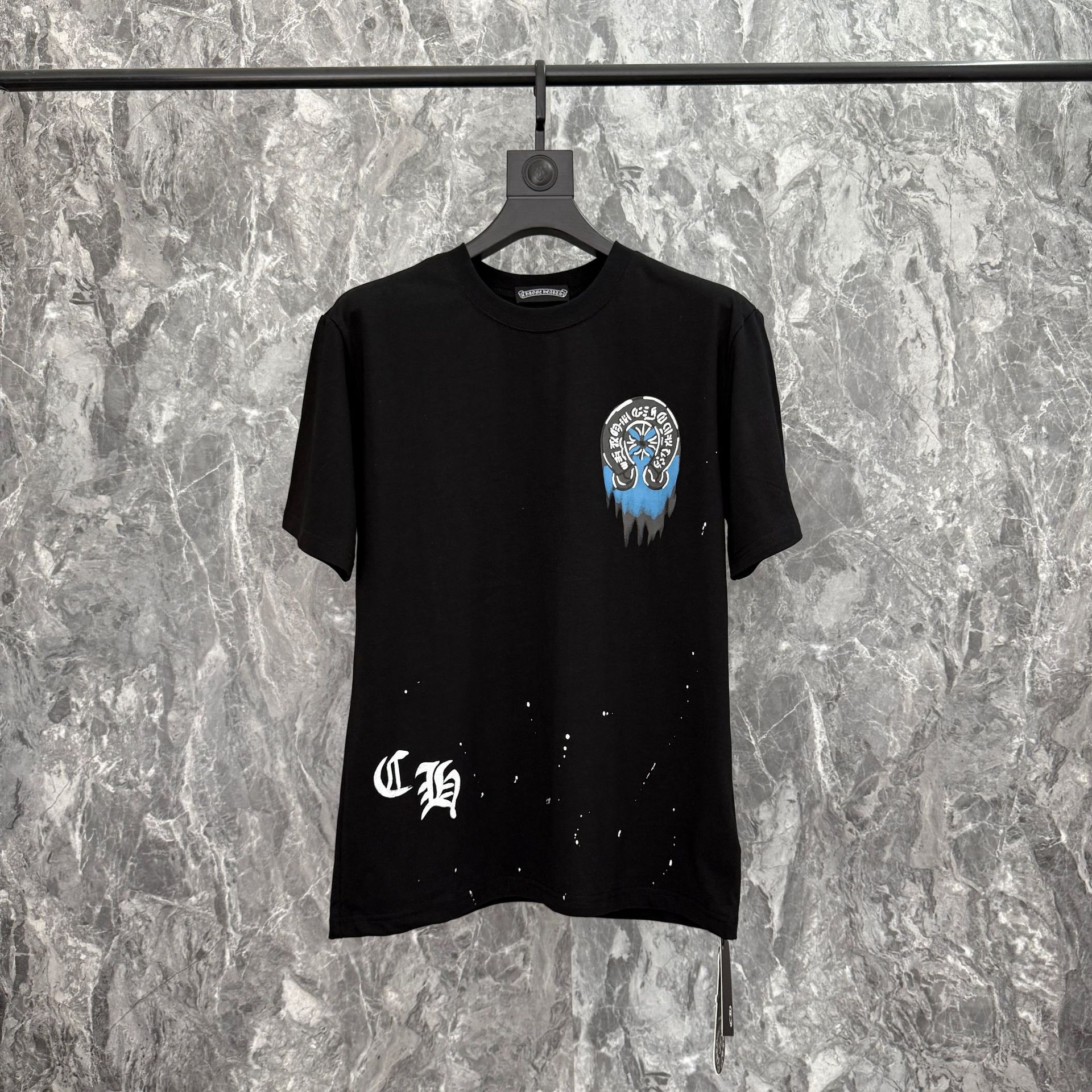 Chrome Heart 24 nuevo Crocodile de verano de moda europea y americana camiseta de manga corta para hombres y mujeres