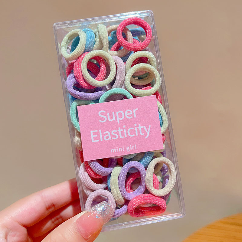 Banda de goma para niños cabeza de corbata femenina chica de alto aspecto no duele el pelo trenza de bebé cabeza cuerda chica Cola de Caballo banda de goma anillo de goma