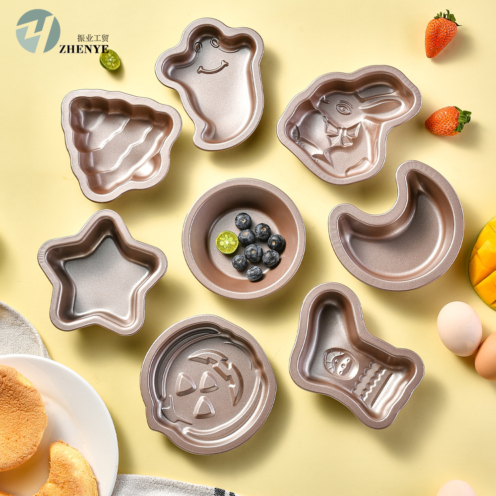 Thickened carbon steel non -stick Christmas cake mold Baking mold…
