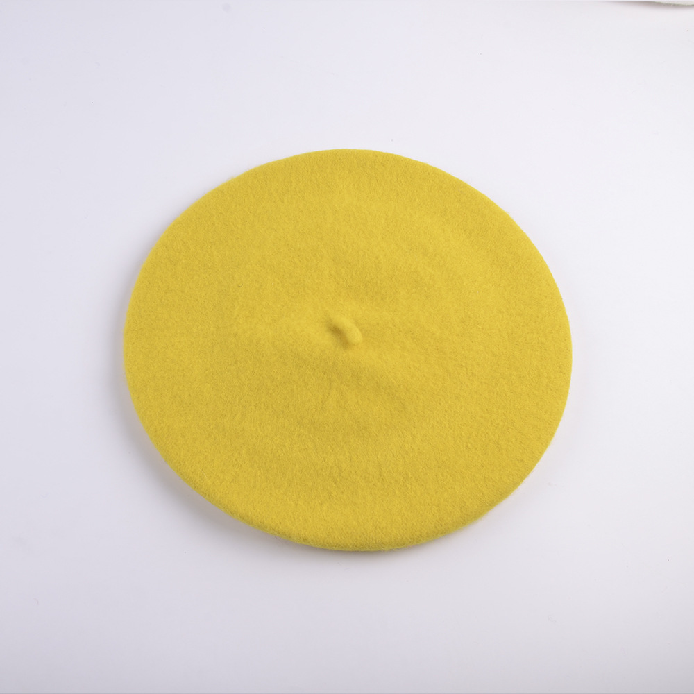 Unisex Wool beret Autumn-winter vintage woolen painter's hat Winter hat Lady's bud hat_voghion.com