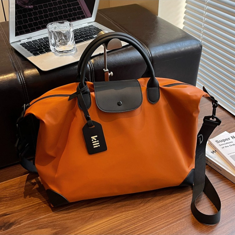 2026 Fashionable Orange New Style Short Trip Commute Storage Handbag for Travel and Gym Use