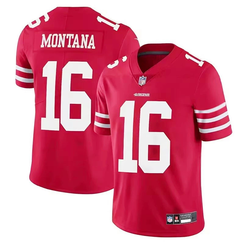 2025 NFL Сан-Франциско 49ers Сан-Франциско 49ers 16# Montana футбольная майка