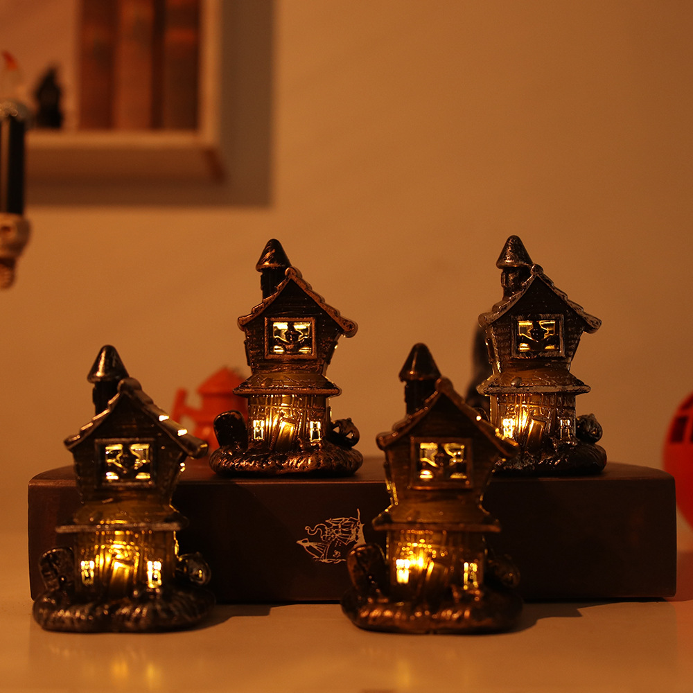 Nueva casa embrujada lámpara de lápida decoración de Halloween LED lámpara electrónica atmósfera decoración accesorios lámpara de calabaza al por mayor