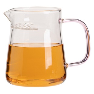 Japanese-style Crescent glass fair cup thickened heat-resistant household transparent tea water separation with filter fair Cup Tea Sea