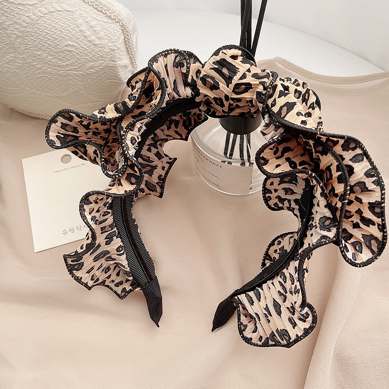 Neue Koreanische Retro Holzohren Leopard Hahnentritt Haarband display picture 7