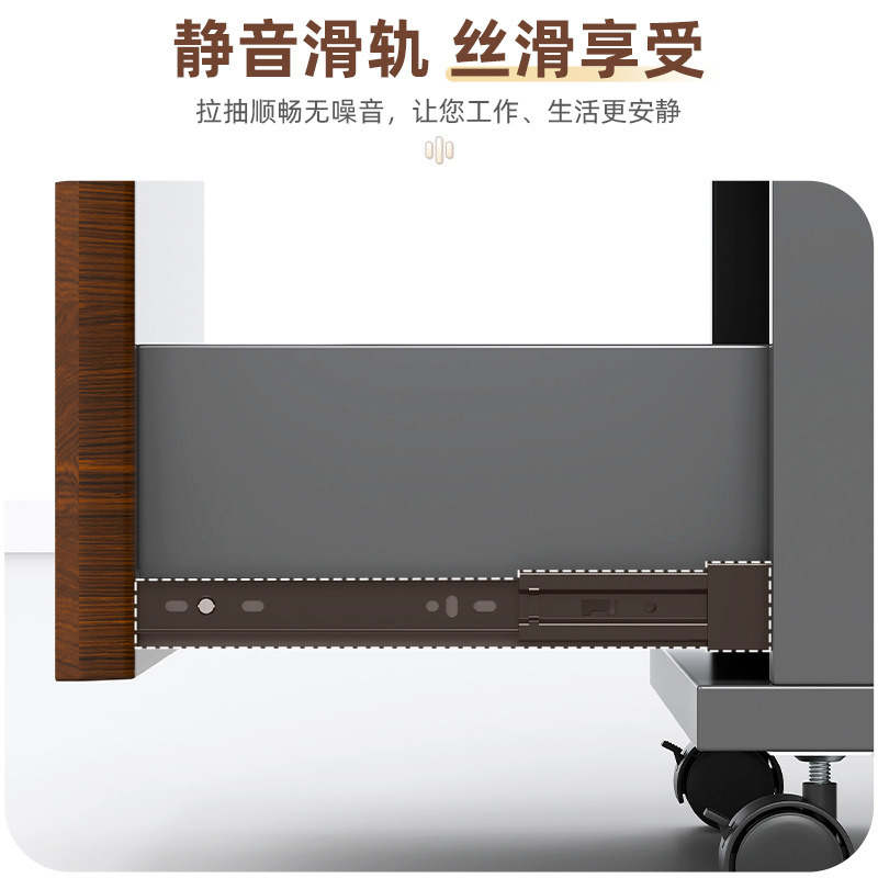 Gabinete de archivos de oficina con cerradura de madera pequeño gabinete de almacenamiento móvil gabinete de cajones con ruedas bajo la mesa gabinete bajo