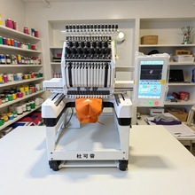 15针单头电脑绣花机小型全自动商用刺绣机帽绣机成衣平绣机厂家