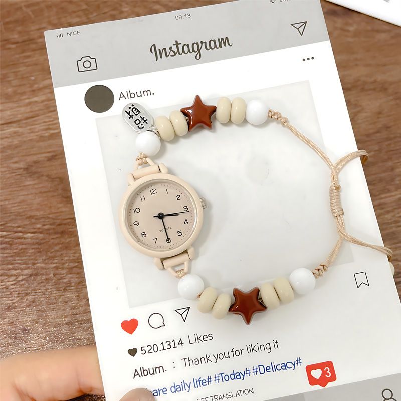 Junior and High School Student Female Bracelet High-Value Exam Special Postgraduate Entrance Examination Silent Fashion Simple Quartz Watch 063